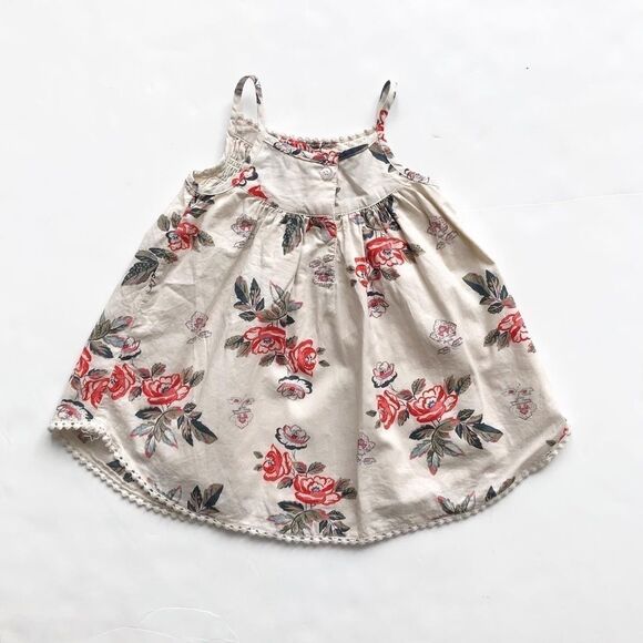 Old Navy big floral print tank dress EUC 18-24m - Picture 4 of 4